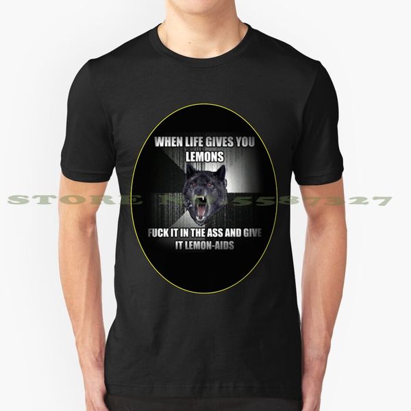 

funny wolf meme - lemon aids cool design t-shirt for men women
