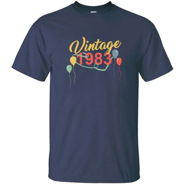 

create funny 36th birthday vintage 1983 retro gift idea t shirt for men cotton round neck basic solid fitness t-shirts