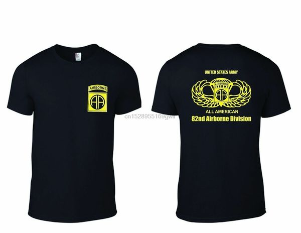 

new восемьдесят второй десантной дивизии военный логотип черный t-shirt s-5xl man woman