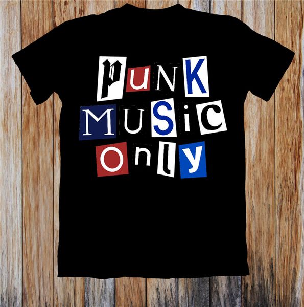 

punk music only t-shirt style round tee shirt