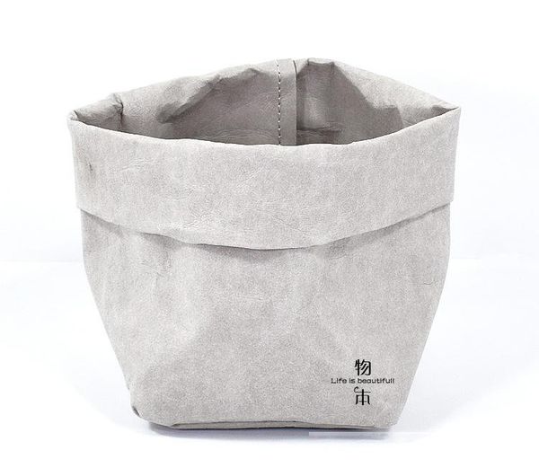 

foldable pots kraft paper flowerpot waterproof 4 colors environmental protection planters storage bag mini garden vegetable pouch ship
