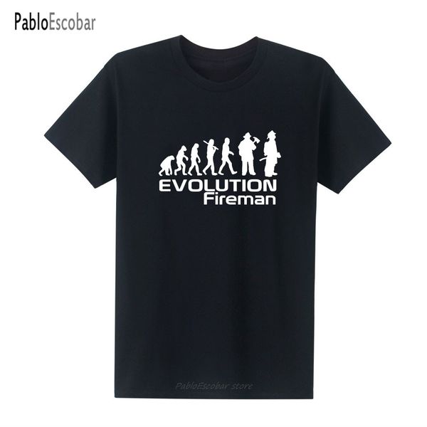 

shubuzhi new t-shirt style fashion evolution of a fireman gift firefighter t shirts o neck cotton short sleeve tees