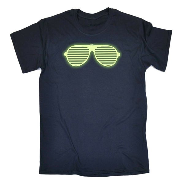 

funny novelty t-shirt mens tee tshirt - rave glasses glow in the dark for youth middle-age the elder tee shirt