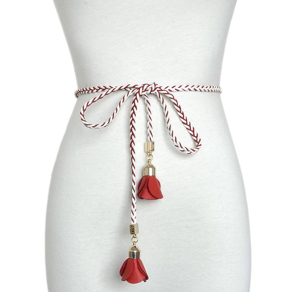 

ручной работы роза кулон дизайн дамы богемные плетеный пояс женский mixed weave commerbund для женщин платье сной cinto feminino, Black;brown