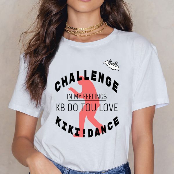 

топы t shirt женщины chalenge kiki танец забавный harajuku пользовательские женский рубашка