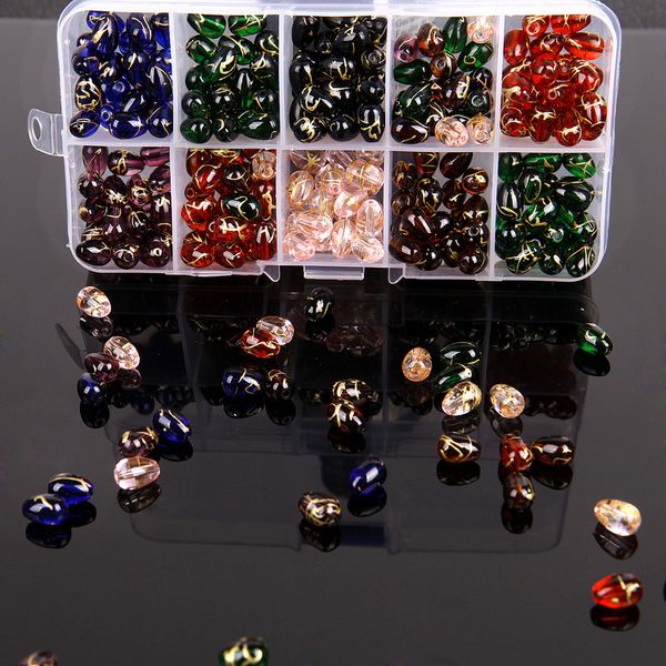 

other 1 box mixed 6mm/8mm/14mm glass beads charm round crystal spacer for jewelry making