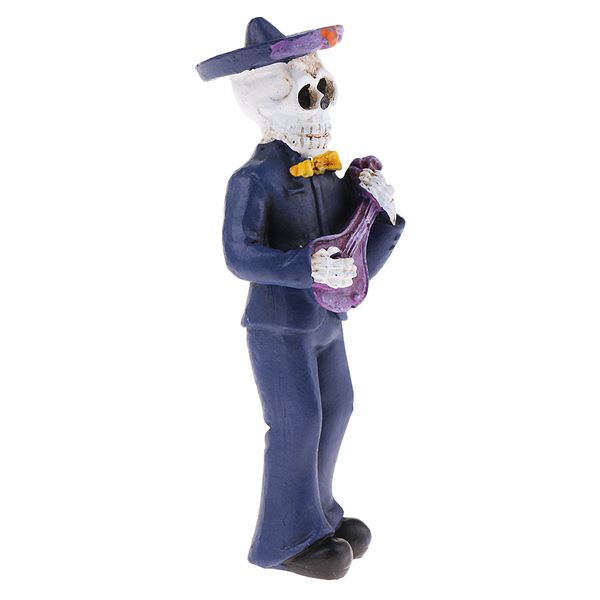

resin skull musician skeleton statue figure sculpture for home decoration collectible