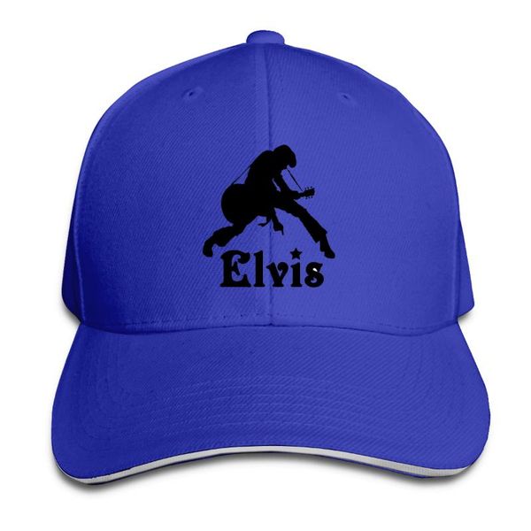 

2020 hip hop caps elvis presley металлической ленты сетка baseball cap регулируемая snapback шляпы для женщин мужчина trucker cap, Blue;gray