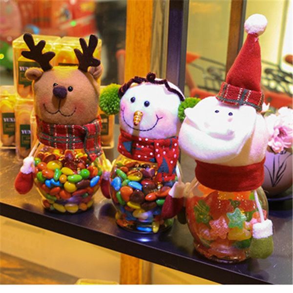 

christmas decorations 1pcs plastic candy jar theme small gift bags tree ornaments crafts home party