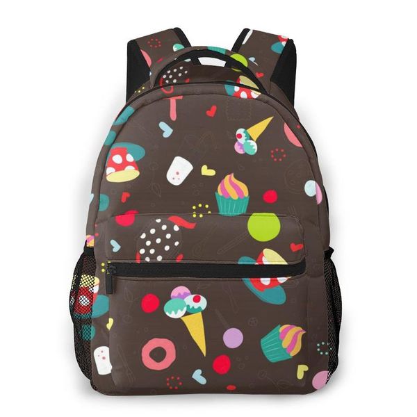 

women fashion backpack male travel backpack mens bag large lapshopping travel bag sweets dessert