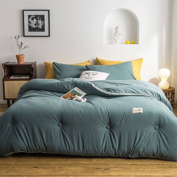 

2020new&simple pure color quilt&wash quilt son&&autumn winter thickening
