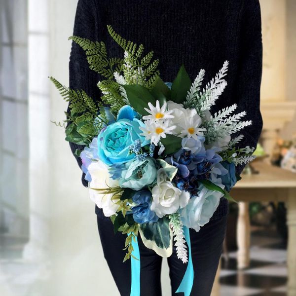 

свадебный букет искусственный цветок розы почки невесты невесты холдинг цветы