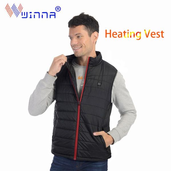 

outdoor t-shirts heating vest washable usb charging warm control temperature camping hiking winter heated, Gray;blue