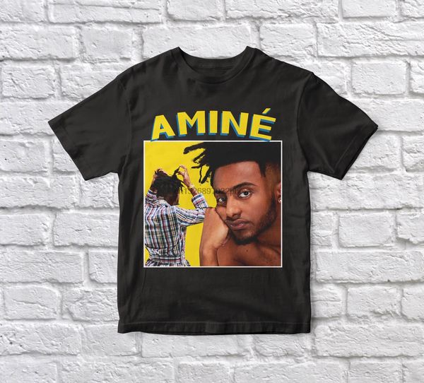 

amine 90s vintage black tshirt men t shirt