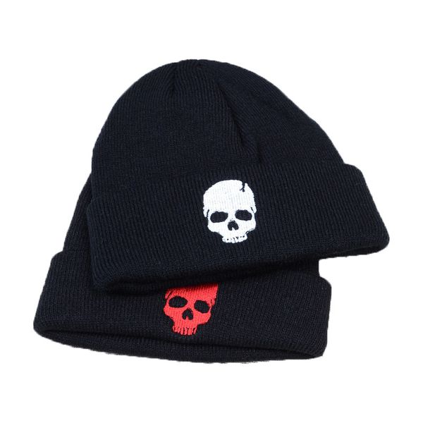 

skull embroidery hip hop cap hat spring women winter beanies men dad hats lady hats snowboard caps skullies warm knitted ski cap