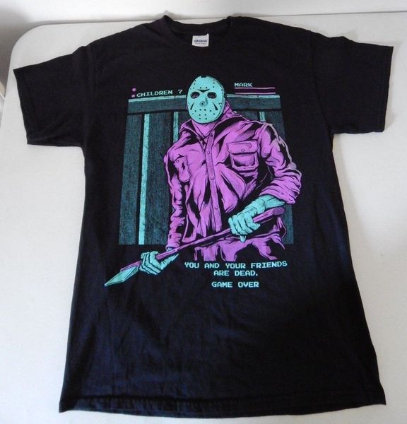 

friday the 13th retro jason voorhees nes game fright rags style medium t-shirt fashionable t shirt o-neck new style