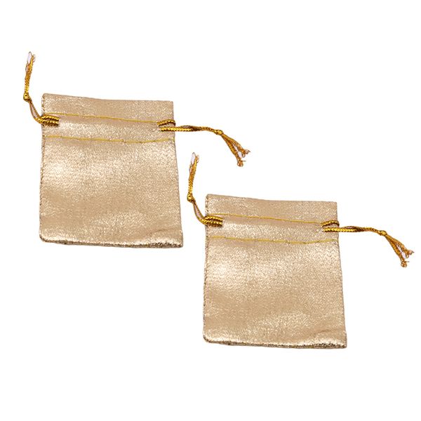 

100 pcs / lot 2020 gold foil organza bag candy gift bags 3 colors wedding party favor pouch christmas decoration packaging bags
