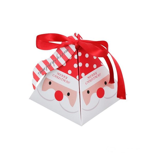 

50pcs/lot merry christmas candy box cookies bag christmas tree gift box with bells paper container supplies