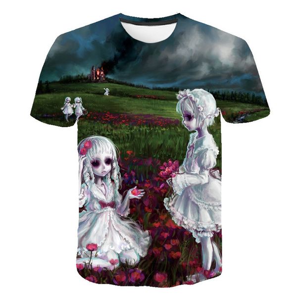 

blood black rose print 3d print shirts oversized anime oversized men clothing