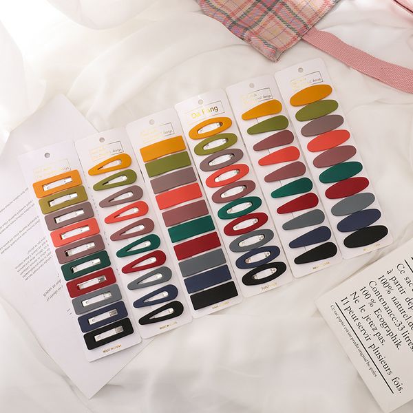 

hair accessories simple geometry clip snap buttonhair pins for women fashion candy colors hairpin jewelry barrette stick wholesal