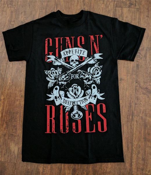 

new guns n roses appetite for destruction red logo t shirt tee shirt 20th 30th 40th 50th birthday