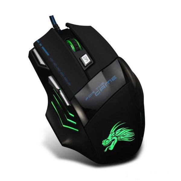 

dropship 5500dpi led optical gamer mouse usb wired gaming mouse 7 buttons gamer computer mice for lapmice pc tina