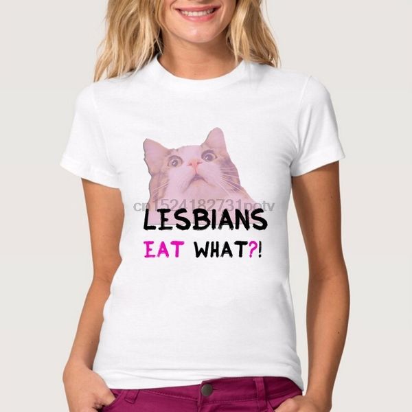 

women fashion t-shirts punk harajuku lesbians eat what printing printed t shirts short sleeve tee tshirt tees