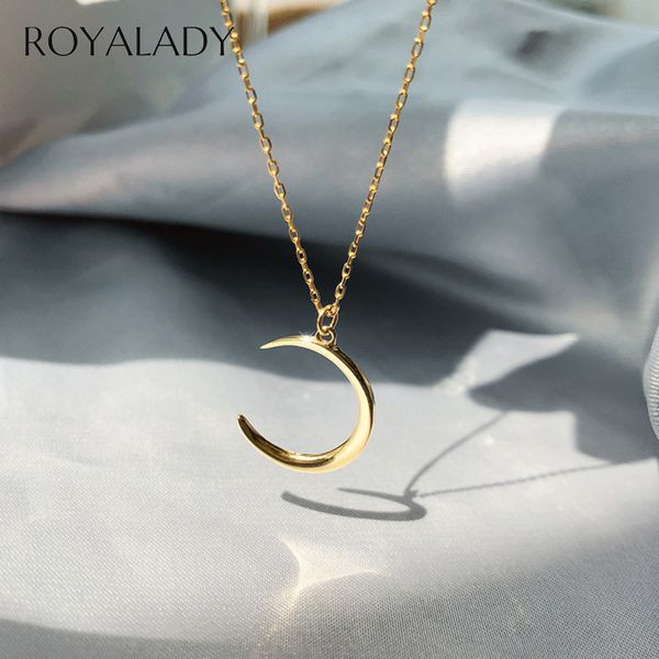 

мода посеребренного moon choker ожерелье девушки женщины темперамент crescent ключица золотой цепь кулон ожерелье collares подарки, Silver