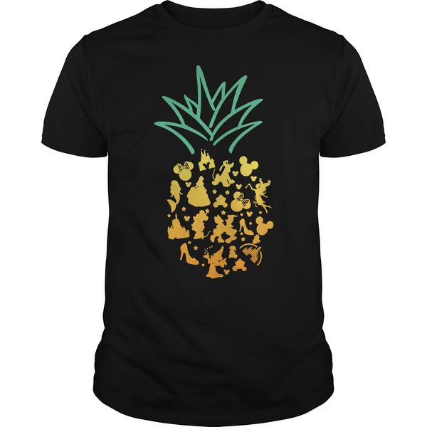 

2019 fashion men t shirt pineapple shirt 100% cotton