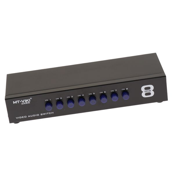 

8way av switch rca selector switcher case for composite audio and video