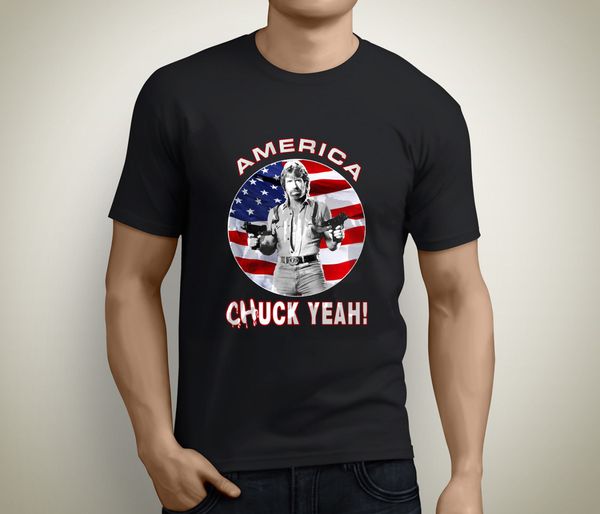 

official chuck norris - america short sleeve men's black t-shirt size s to 3xl tee shirt homme t shirt men funny