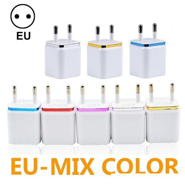 

metal dual usb wall charger iphone charger us eu plug 2.1a ac power adapter wall charger plug 2 port for iphone 11 samsung xiaomi huawei