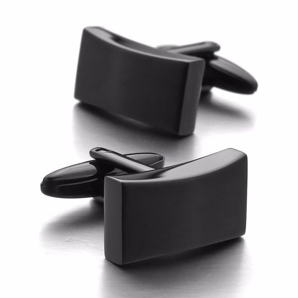 

luxury stainless steel cufflinks black classic wedding business 1 pair set wholesaler, Silver;golden