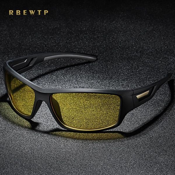 

sunglasses rbewtp polarized mens sports fishing eyewear tr90 light weight night vision goggles for men women, White;black