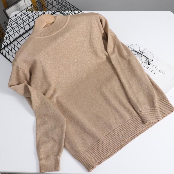 

bling люрекса сверкающих женщина основного свитер crew neck пуловер tops soft женской перемычка вязаная женщина пуловер и свитер, White;black