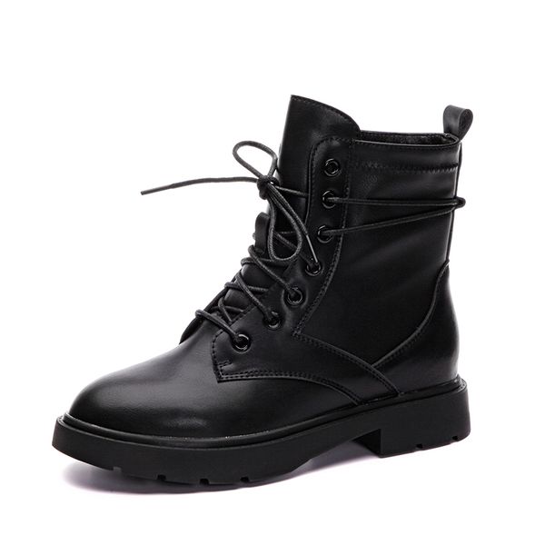 

winter warm non-slip work women's boots fashion new black casual waterproof shoes women's rubber lace up non-slip ankle boots