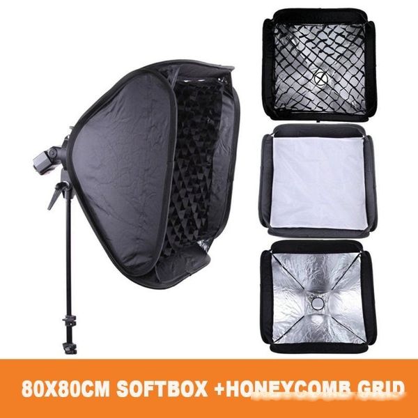 

godox pro 80x80cm softbox honeycomb grid for speedlight flash bowens/elinchrom mount
