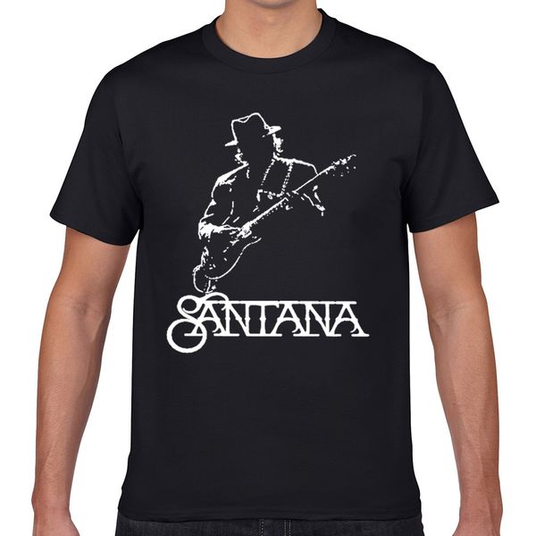 

t shirt men carlos santana casual black geek cotton male tshirt xxxl