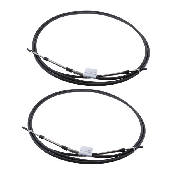 

2pcs black throttle shift remote control box cable for yamaha outboard 21 ft