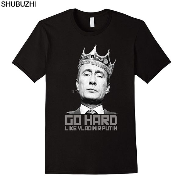 

cotton men's funny go hard like vladimir putin t-shirt cool tees summer men o-neck print fashion slim t shirt sbz5562