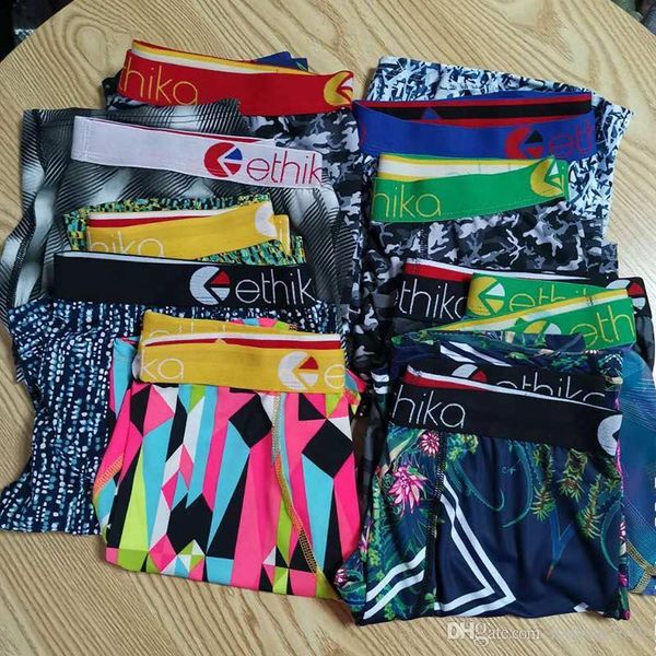 

цвет случайного new sexy красочных печати mens нижнего белье боксеры для мужчин нижнего белья cueca boxer ropa interior hombre vintage gay т, Black;white