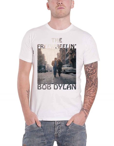 

bob dylan t shirt the heelin album logo mens white
