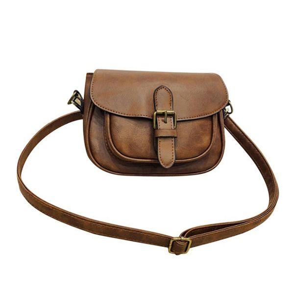 

women shoulder bag new pu leather fashion messenger satchel tote crossbody handbag shoulder bag(dark brown