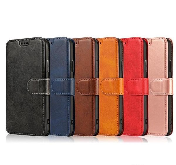 

for iphone xr xs x 8 plus luxury leather wallet flip phone case tpu matte cover with card slots p frame phone holder