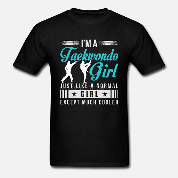 

men tshirt short sleeve im a taekwondo girl t shirt slim fit t shirt tee women t-shirt