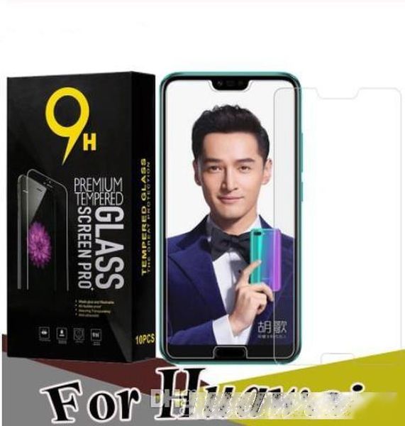 

9h tempered glass for huawei p20 p30 mate 10 20 pr0 honor note 10 lite v20 play 8x max 8a screen protector toughened protective with package