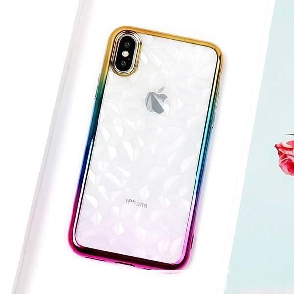 

phone case for iphone xr xs max x 6 6s 7 8 plus glossy gradient plating tpu soft fashion phone cover cases coque gift