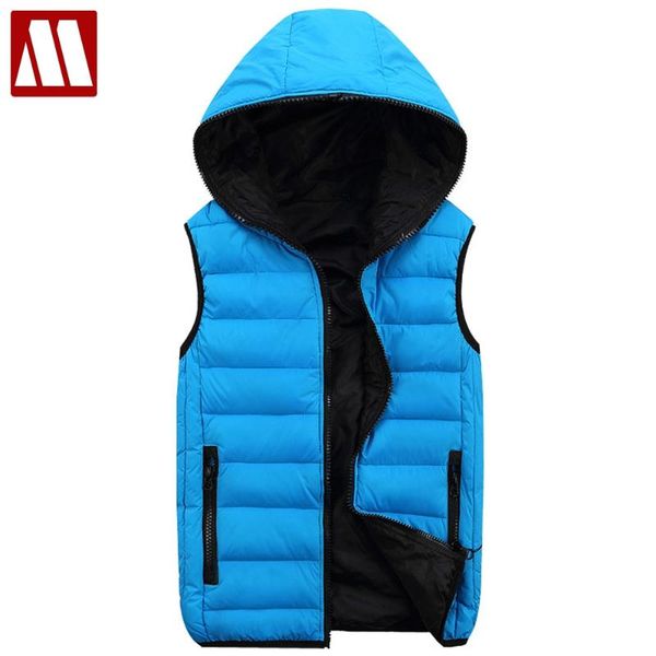 

fashion men's vest winter men brand hooded vest male fashion cotton-padded waistcoat jacket and coat warm 3xl 4xl, Black;white