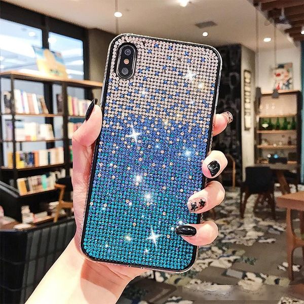 

case for iphone 11 pro xr x xs max 8 7 6 plus rhinestone phone case fashion premium bling glitter shockproof case girl