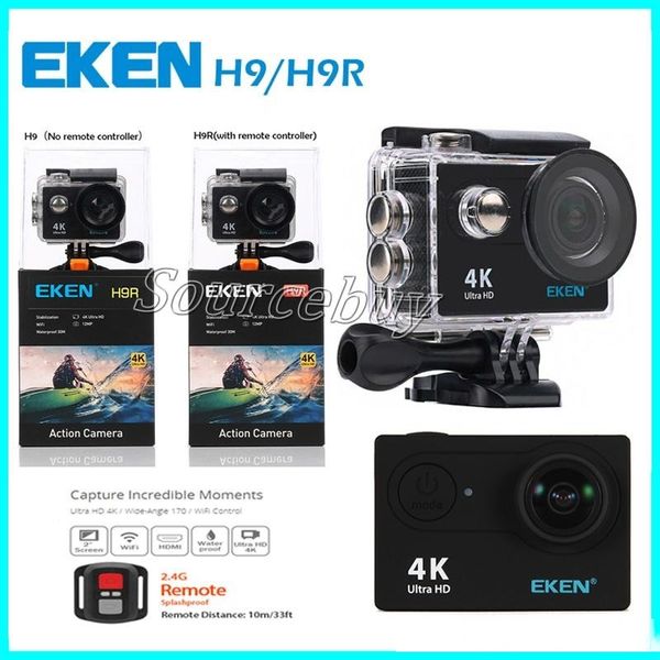 

eken h9 / h9r action camera ultra hd 4k / 25fps wifi 2.0 170d underwater waterproof 30m helmet camcorder camera sport cam video dv